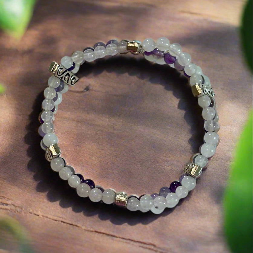 Rose Quartz and Amethyst Bracelet