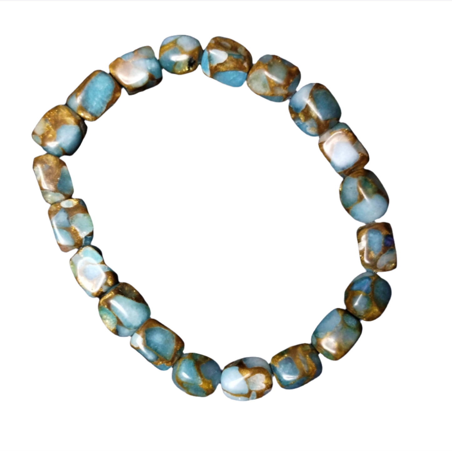 Light Blue Impression Jasper Bracelet