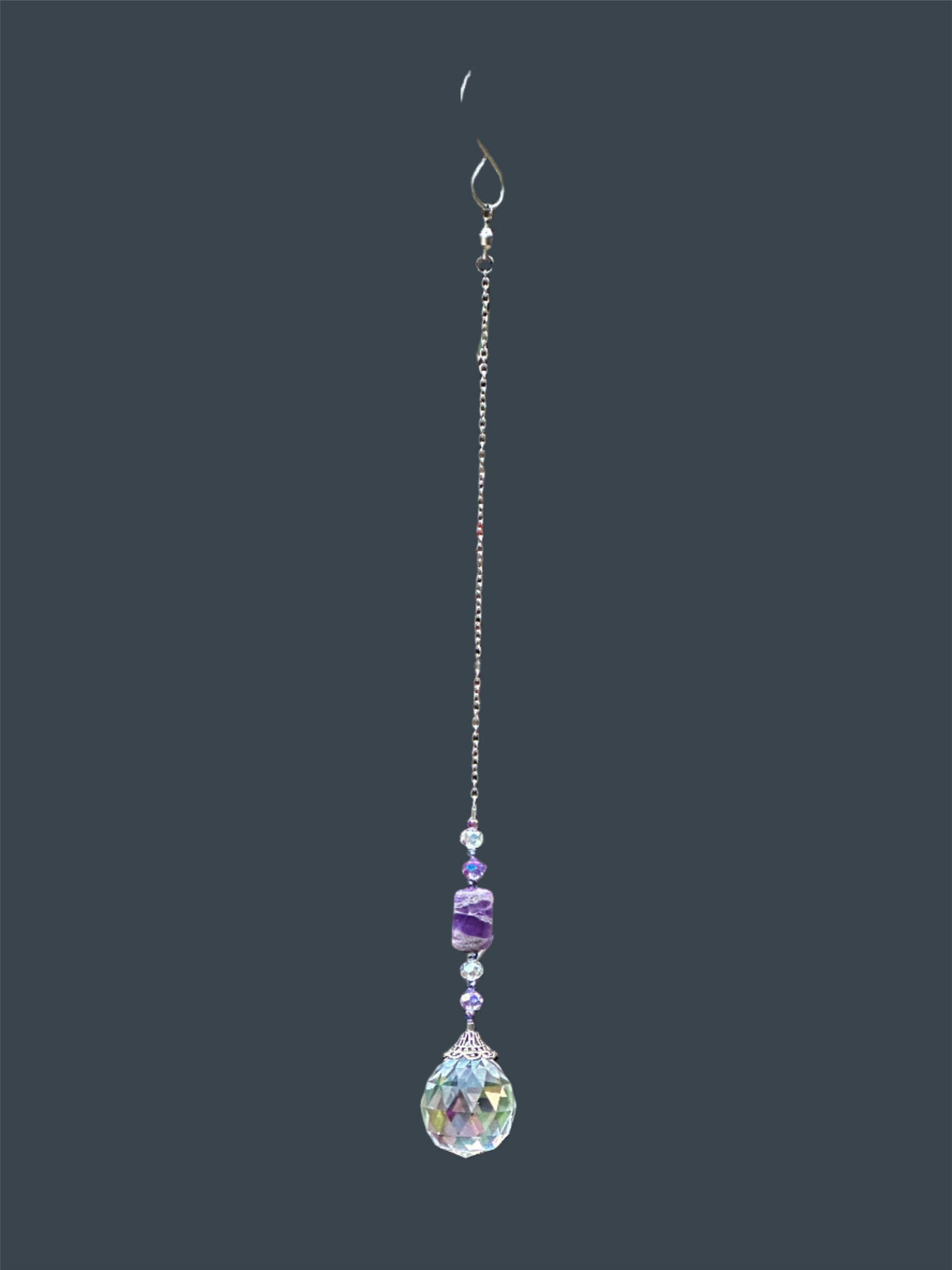 Amethyst and Glass Crystal Bead Suncatcher