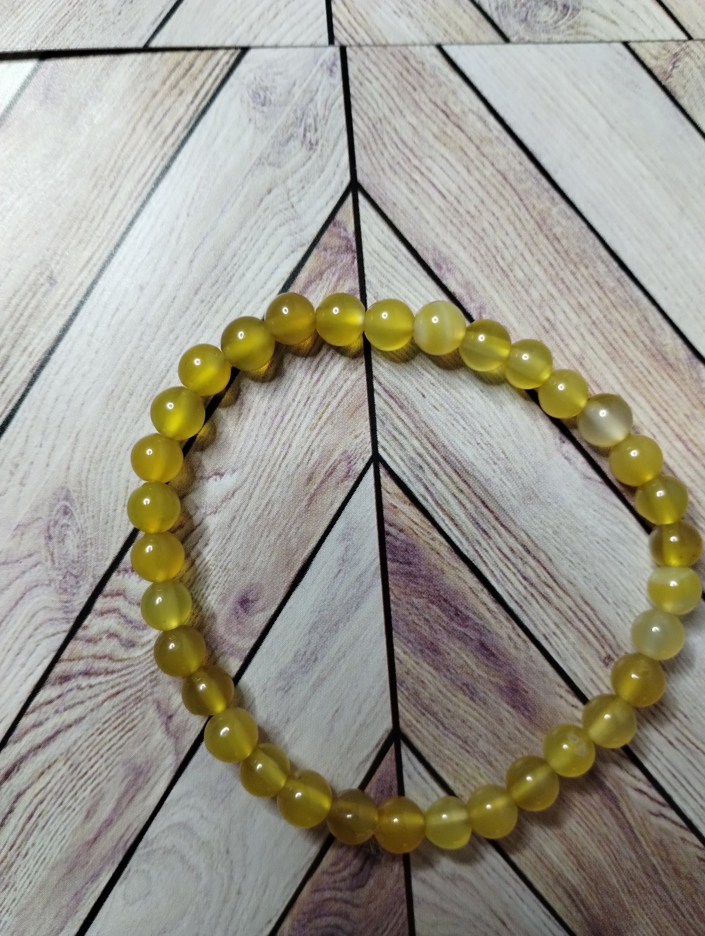 Yellow Agate Stretch Bracelet