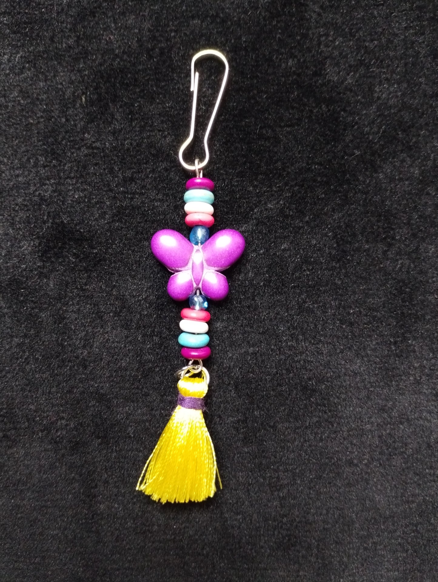 Purse/Backpack Charm With Butterfly Charm