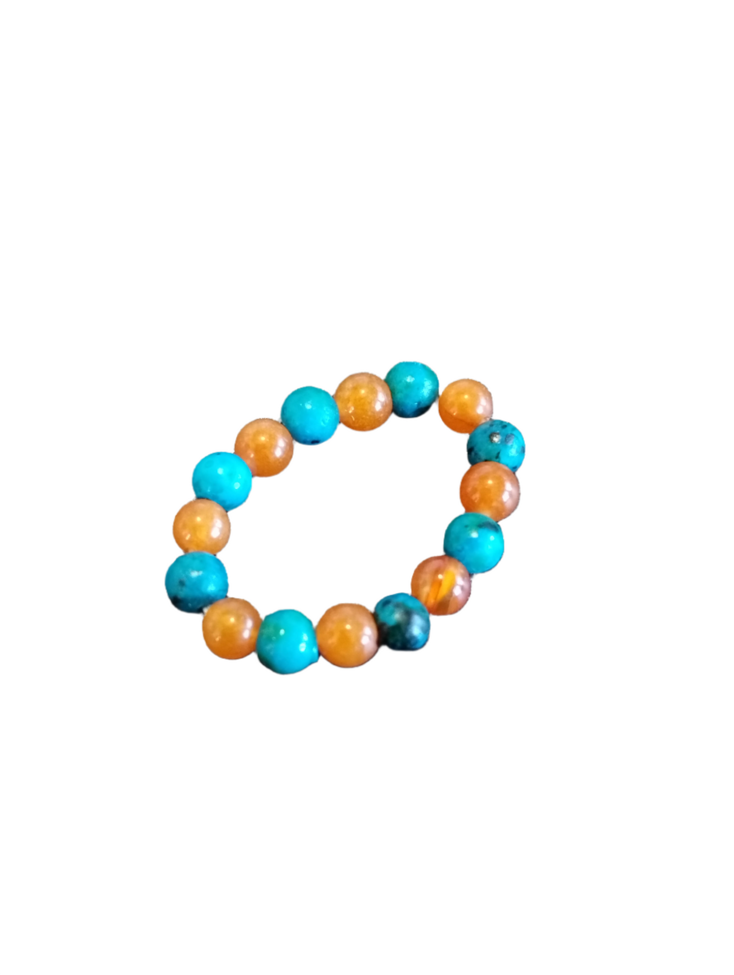 Fire Agate and Aqua Imperial Jasper Ring