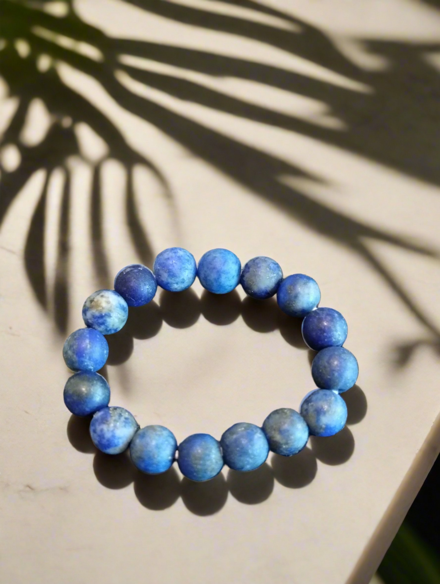 Matte Lapis Lazuli Natural Stone Stretch Ring