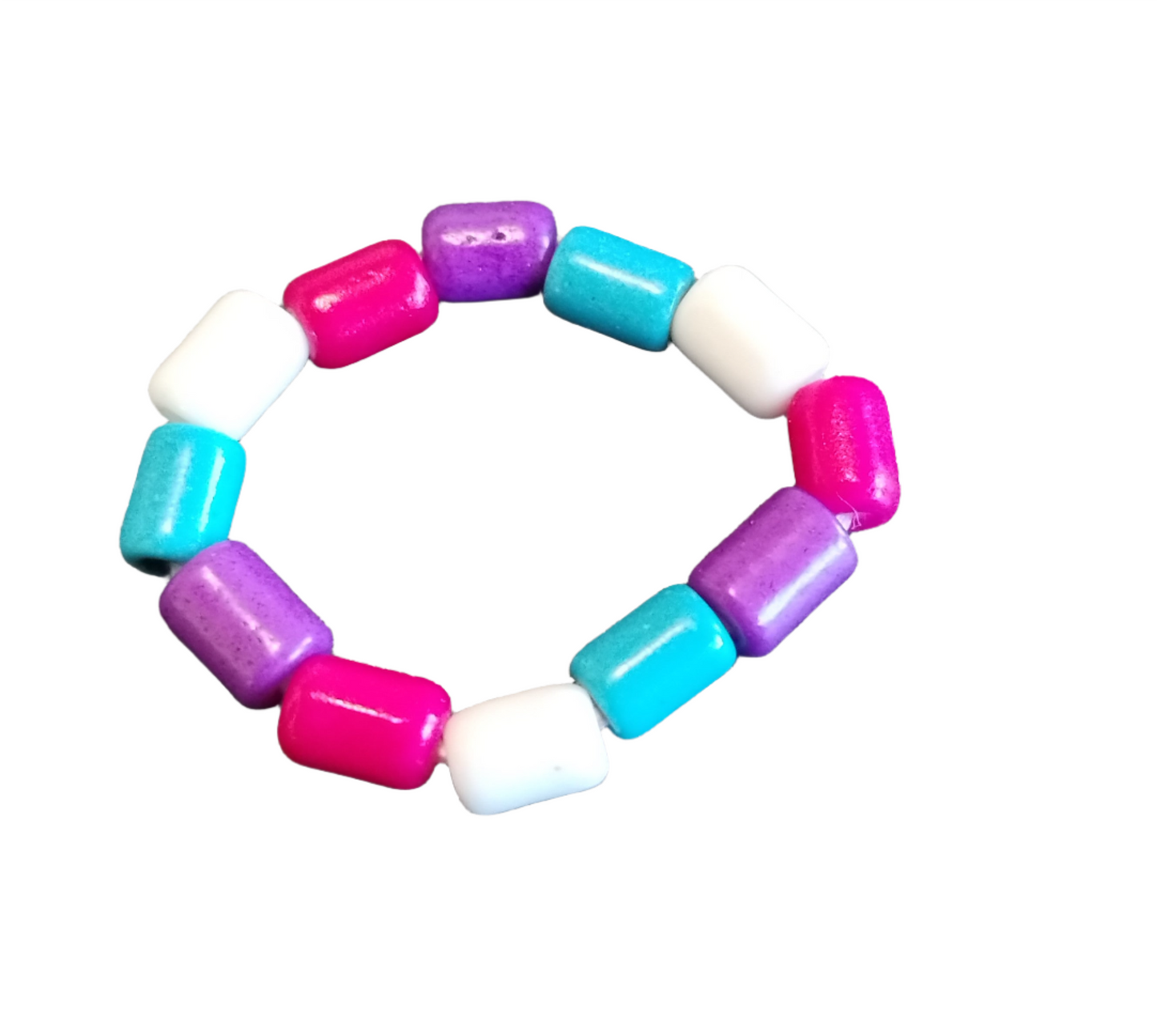 Reconstituted Turquoise Tube Stretch Ring