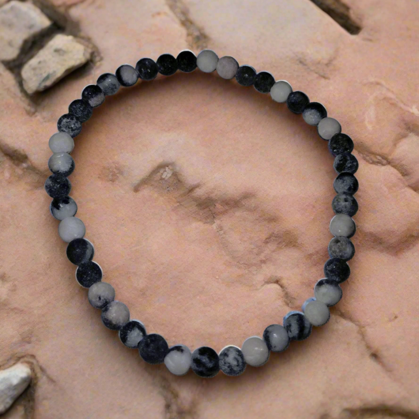 Zebra Bead Bracelet