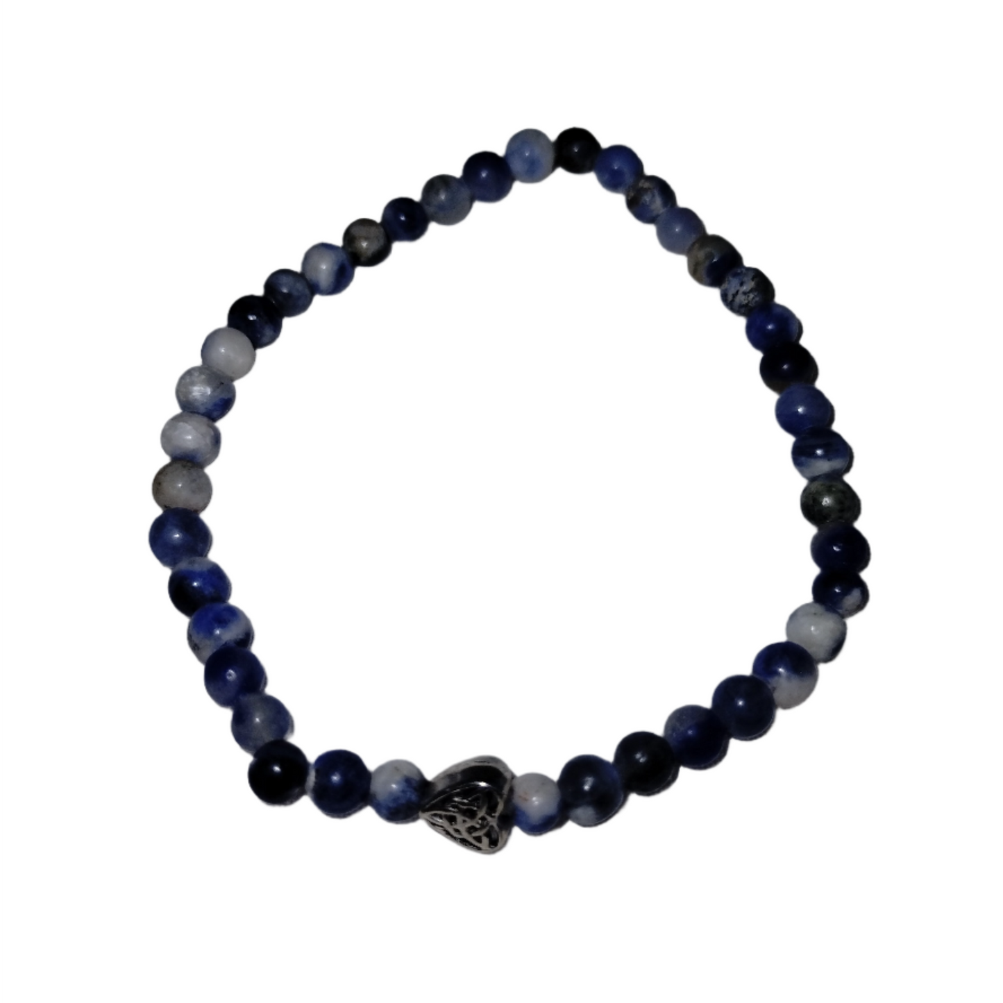 Sodalite and Heart Bead Bracelet