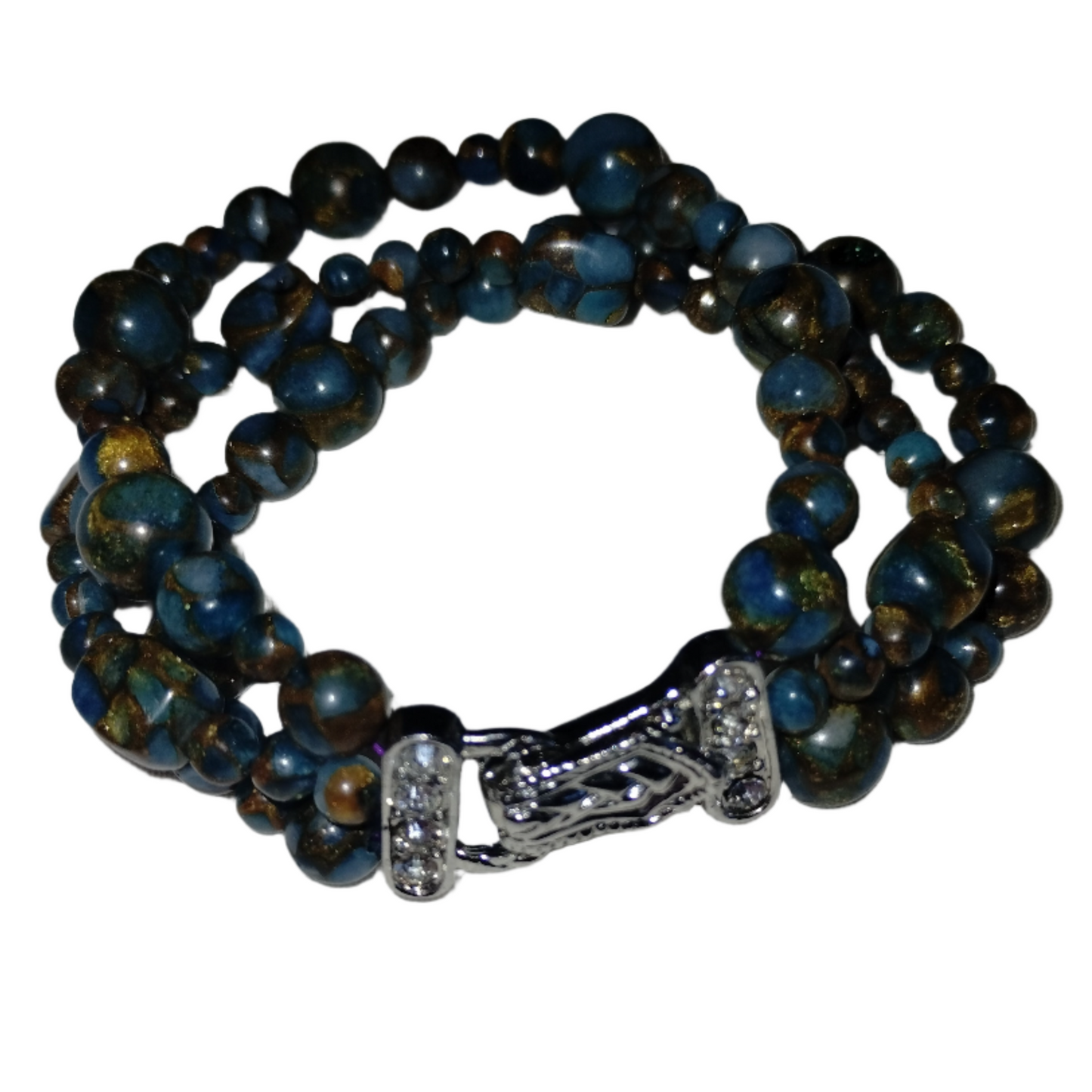 Light Blue Impression Jasper Bracelet