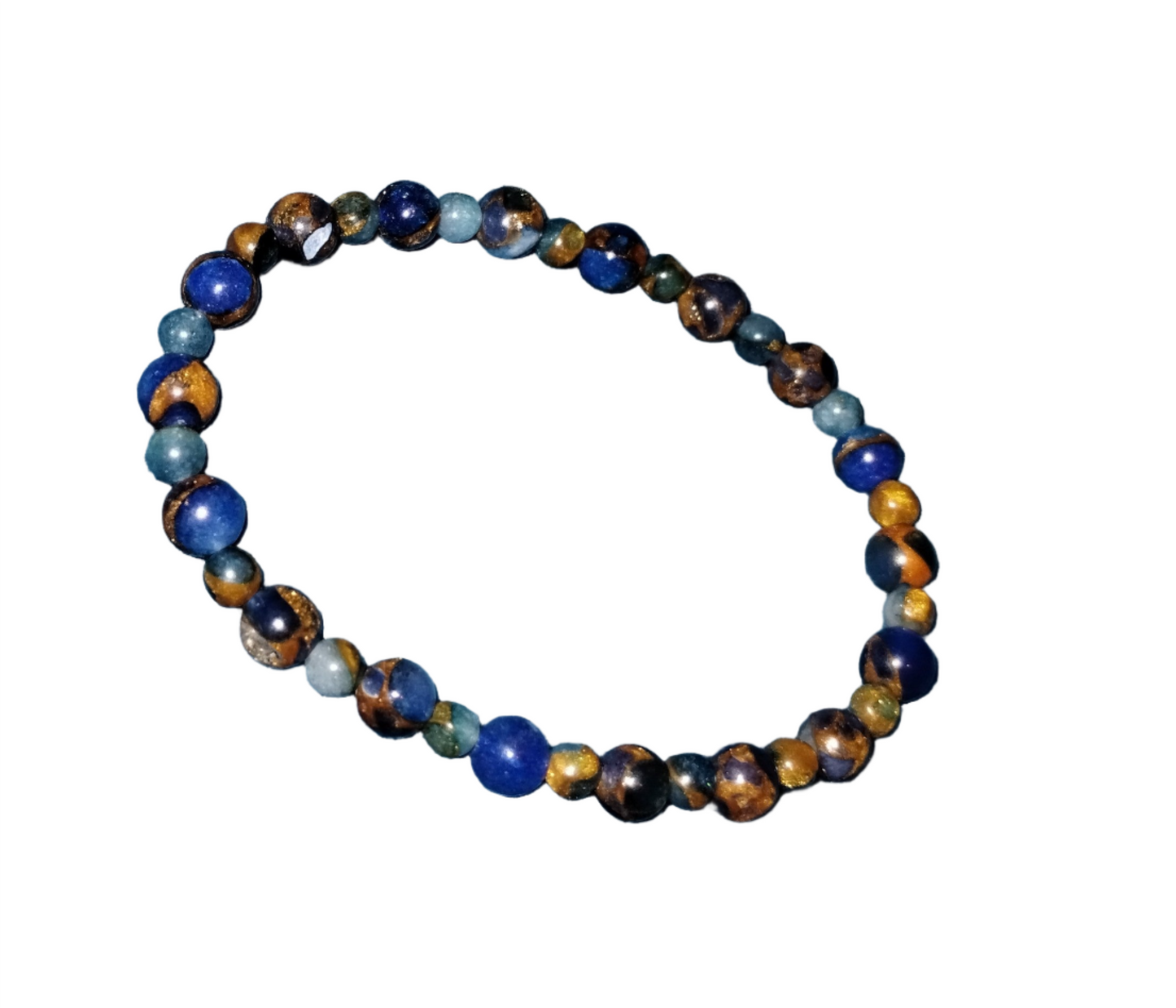 Sapphire Impression Jasper Bead Bracelet