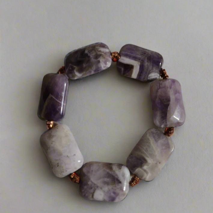 Amethyst and Copper Bracelet