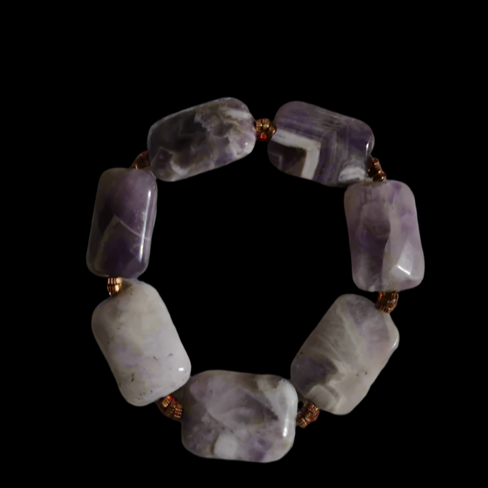 Amethyst and Copper Bracelet