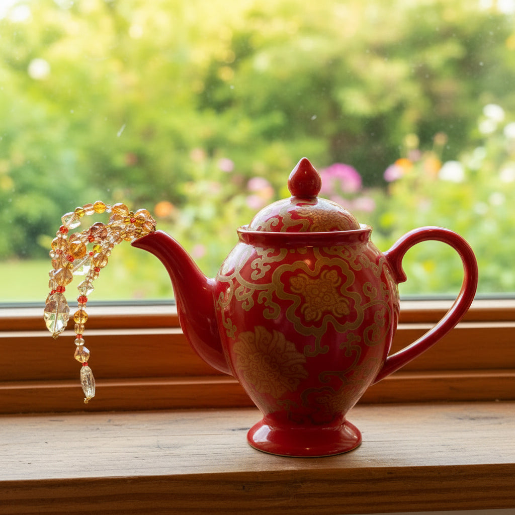 Crystal Pouring Teapot – Red & Gold Pottery Barn Design