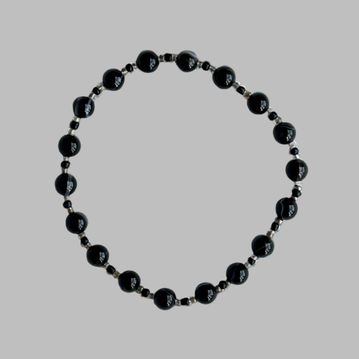 Banded Black Agate Bracelet