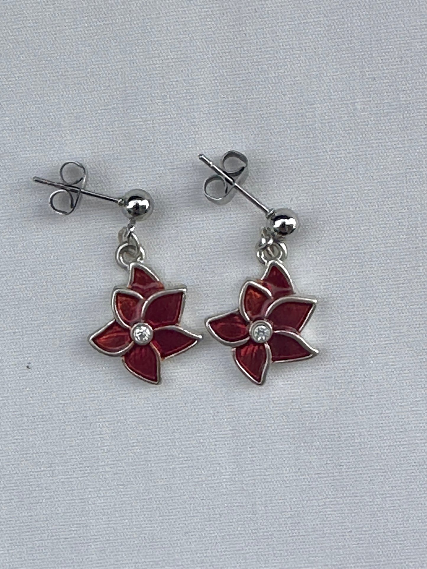 Red Poinsettia Earrings