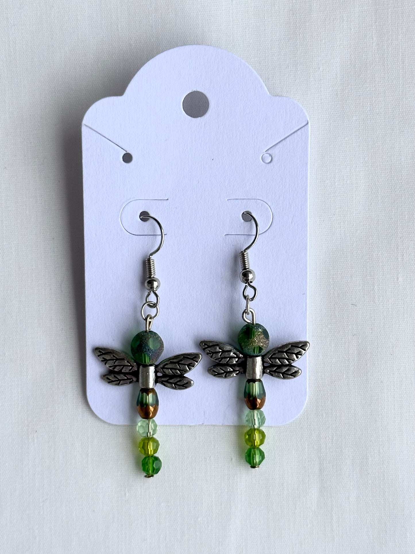 Green Dragonfly Earrings