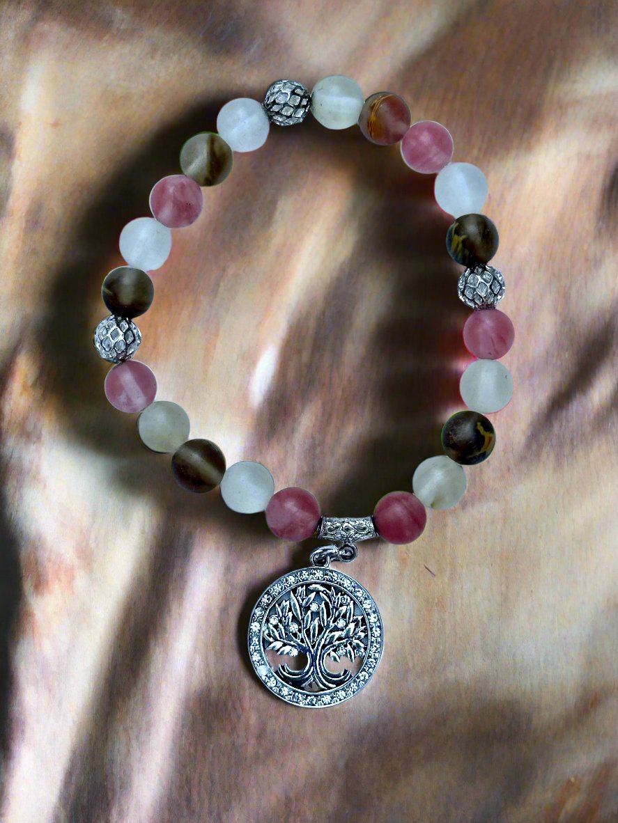 Cherry Quartz Necklace with Matching Bracelet