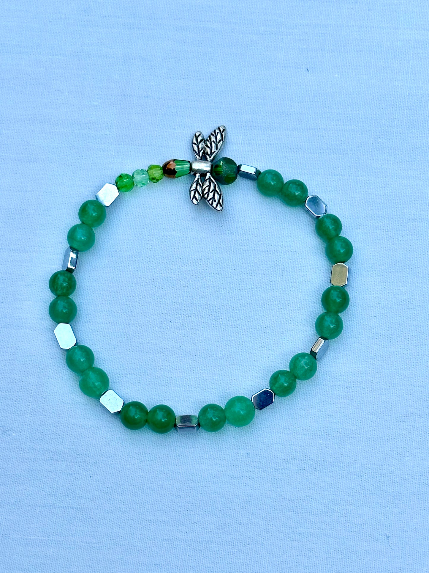 Green Aventurine Dragonfly Bracelet
