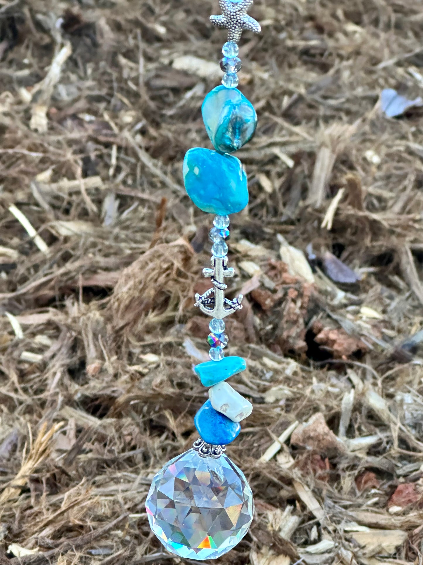 Blue Nautical/Beach Themed Suncatcher
