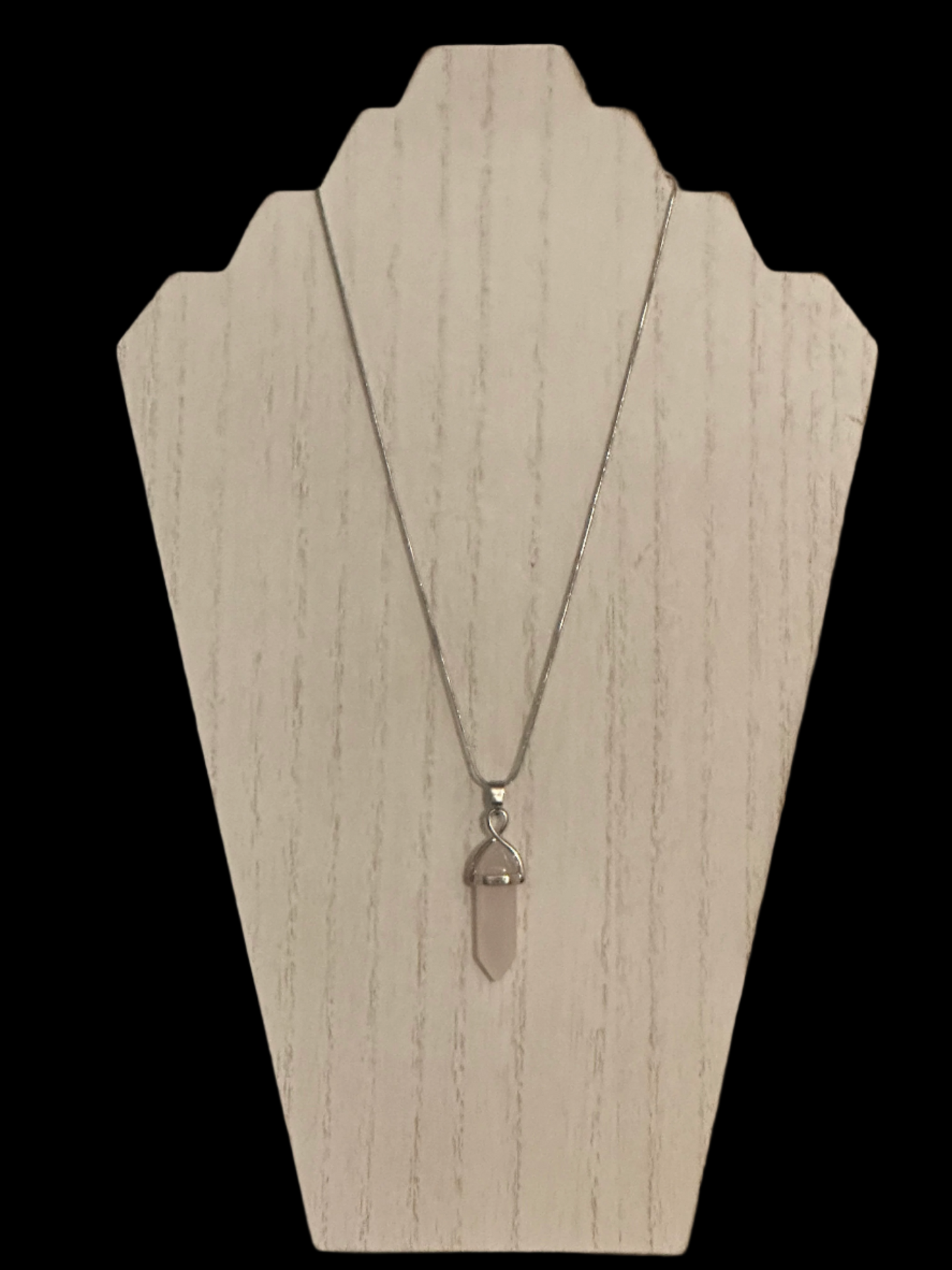 Rose Quartz Point Pendant Necklace