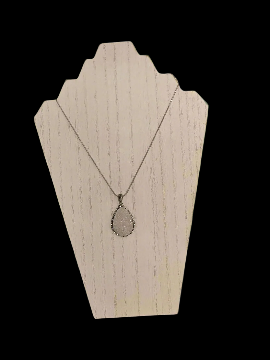 White Quartz Pendant Necklace