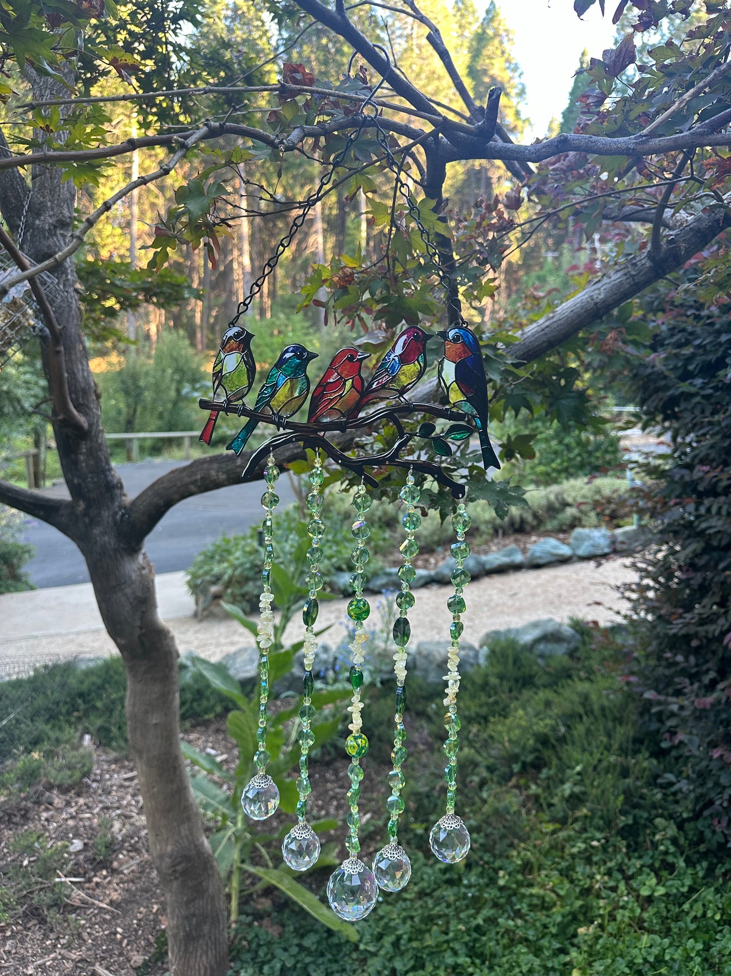 Five Bird Suncatcher Mobile