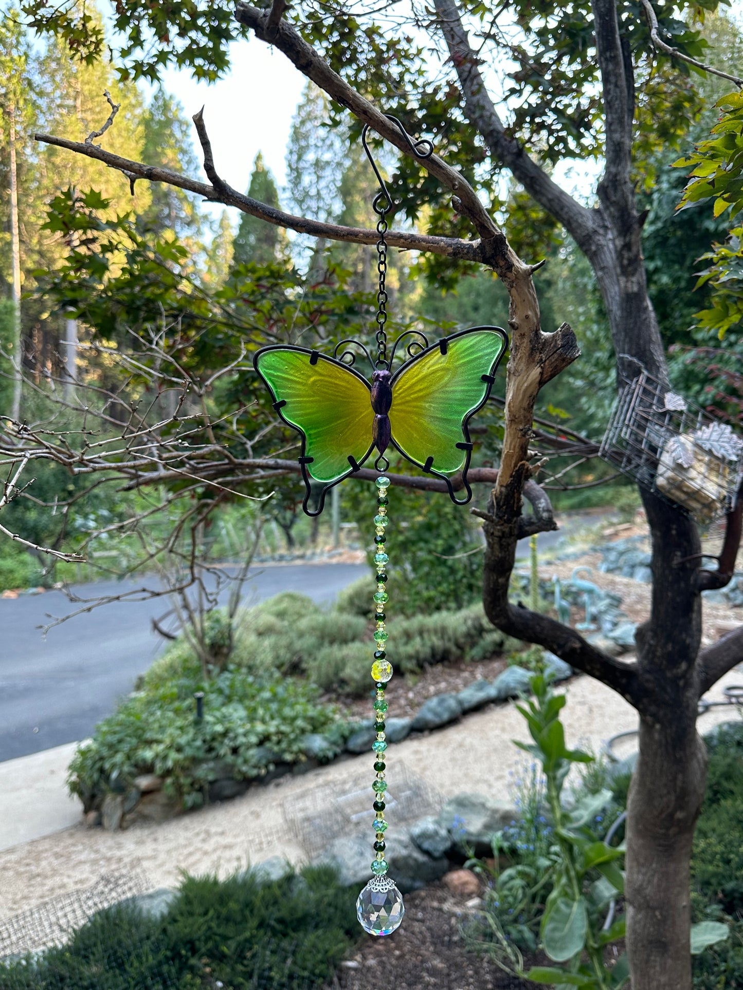 Green and Yellow Butterfly Suncatcher