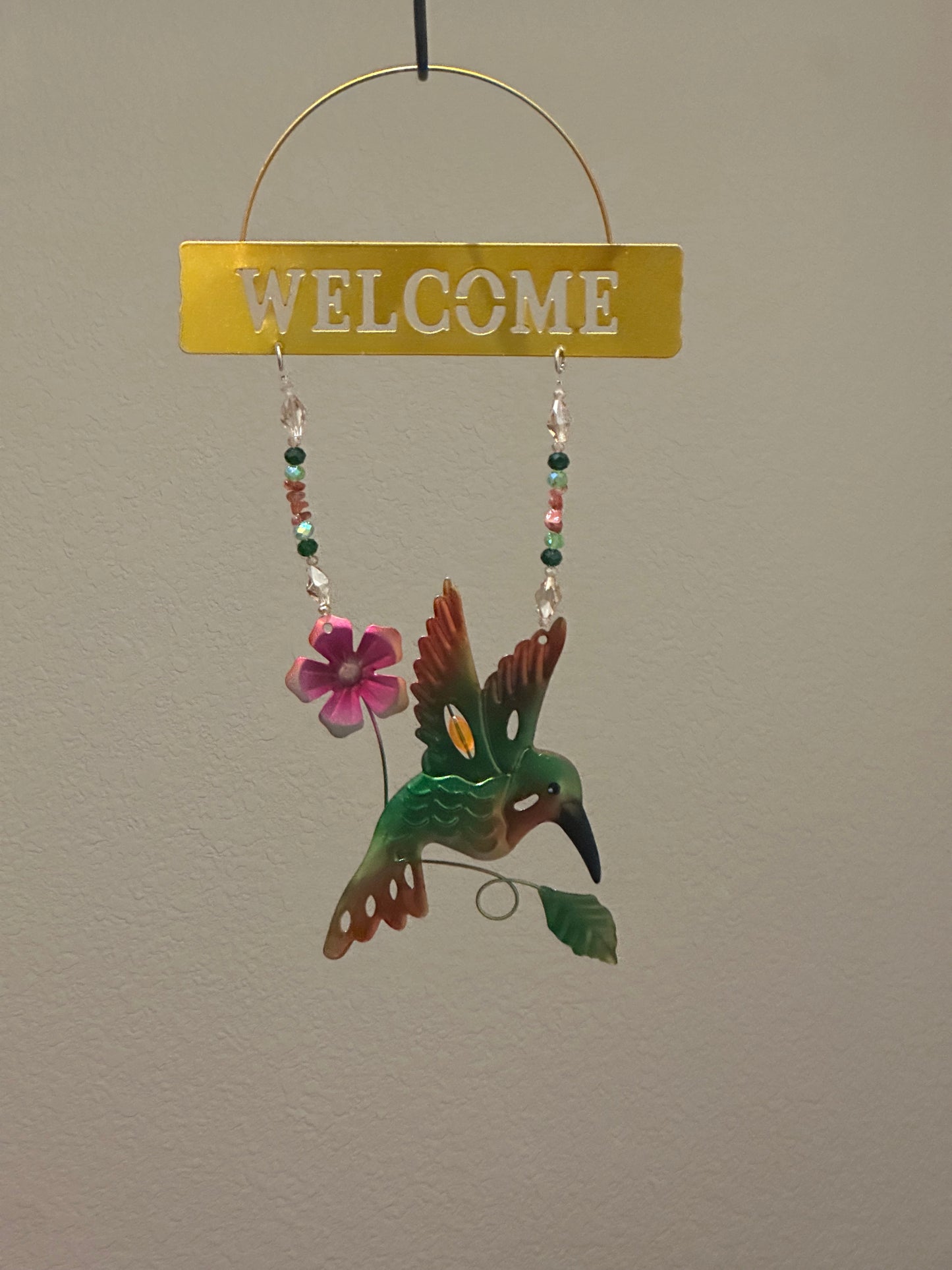 Hummingbird Welcome Sign
