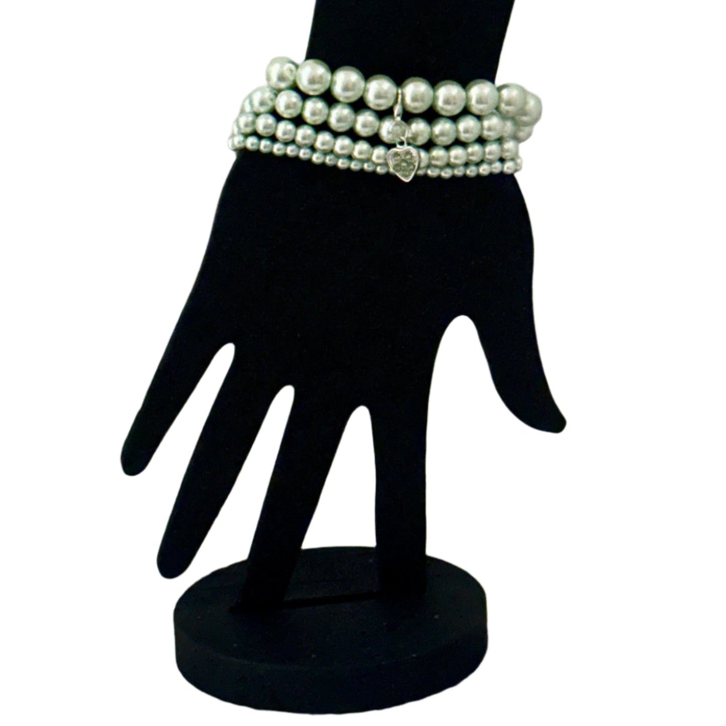 Mint Green Glass Plearl Bracelet Set