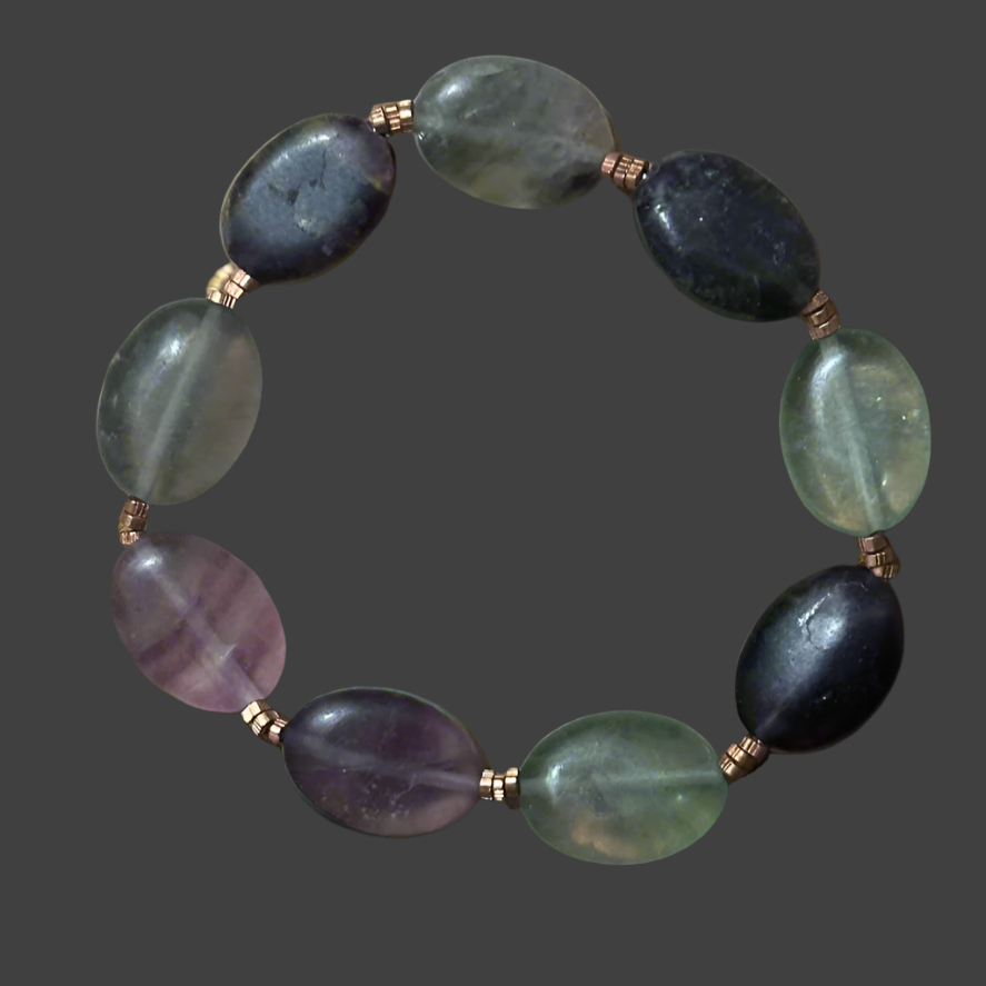 Fluorite and Copper Bracelet