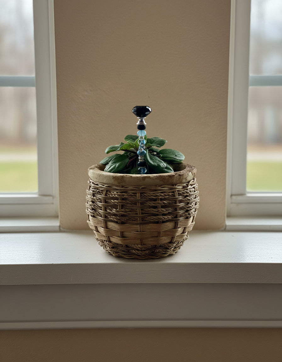 Fairy Wand Garden Stake in Black and Blue