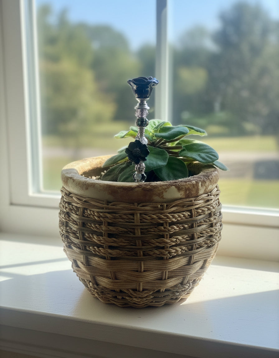 Fairy Wand Garden Stake in Black and Gray