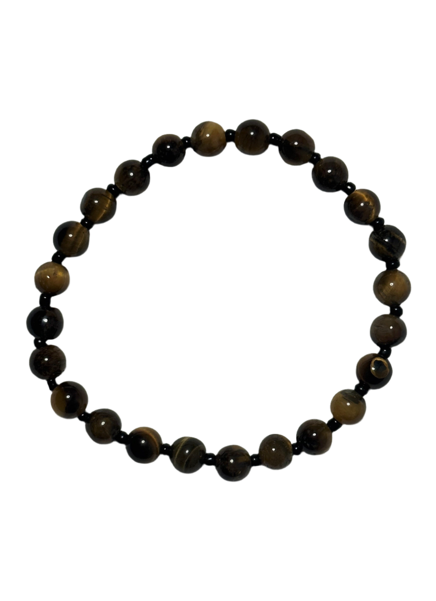 Tiger Eye and Black Jasper Bracelet