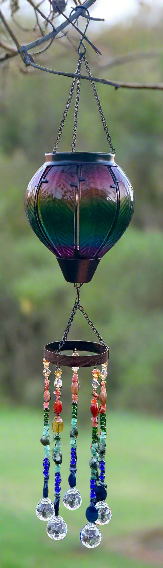 Solar Hot Air Balloon Suncatcher Mobile
