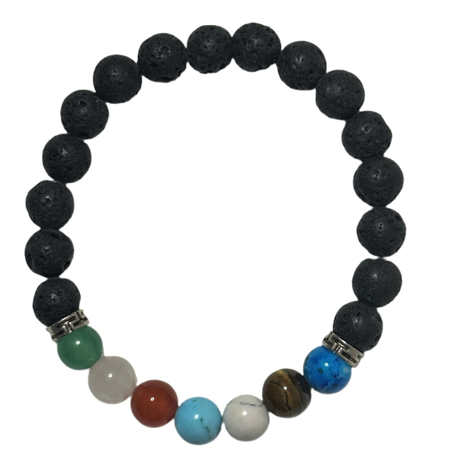Lava Stone Chakra Bracelet