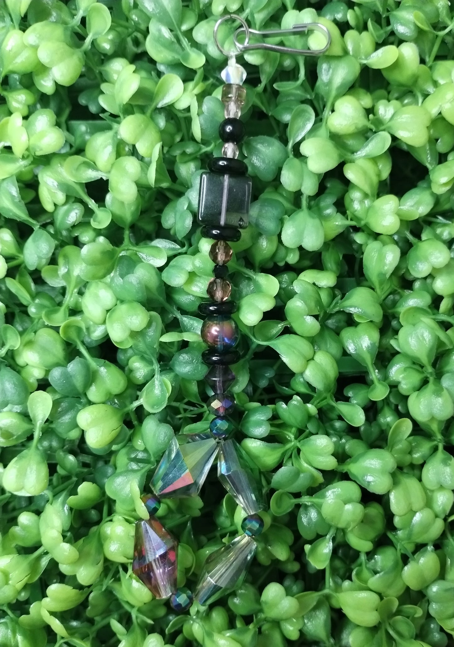 Light Purple and Dark Translucent Glass Mini Suncatcher