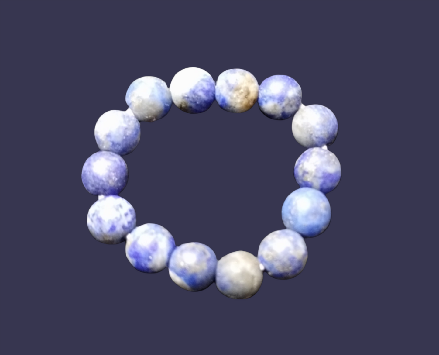 Matte Lapis Lazuli Natural Stone Stretch Ring