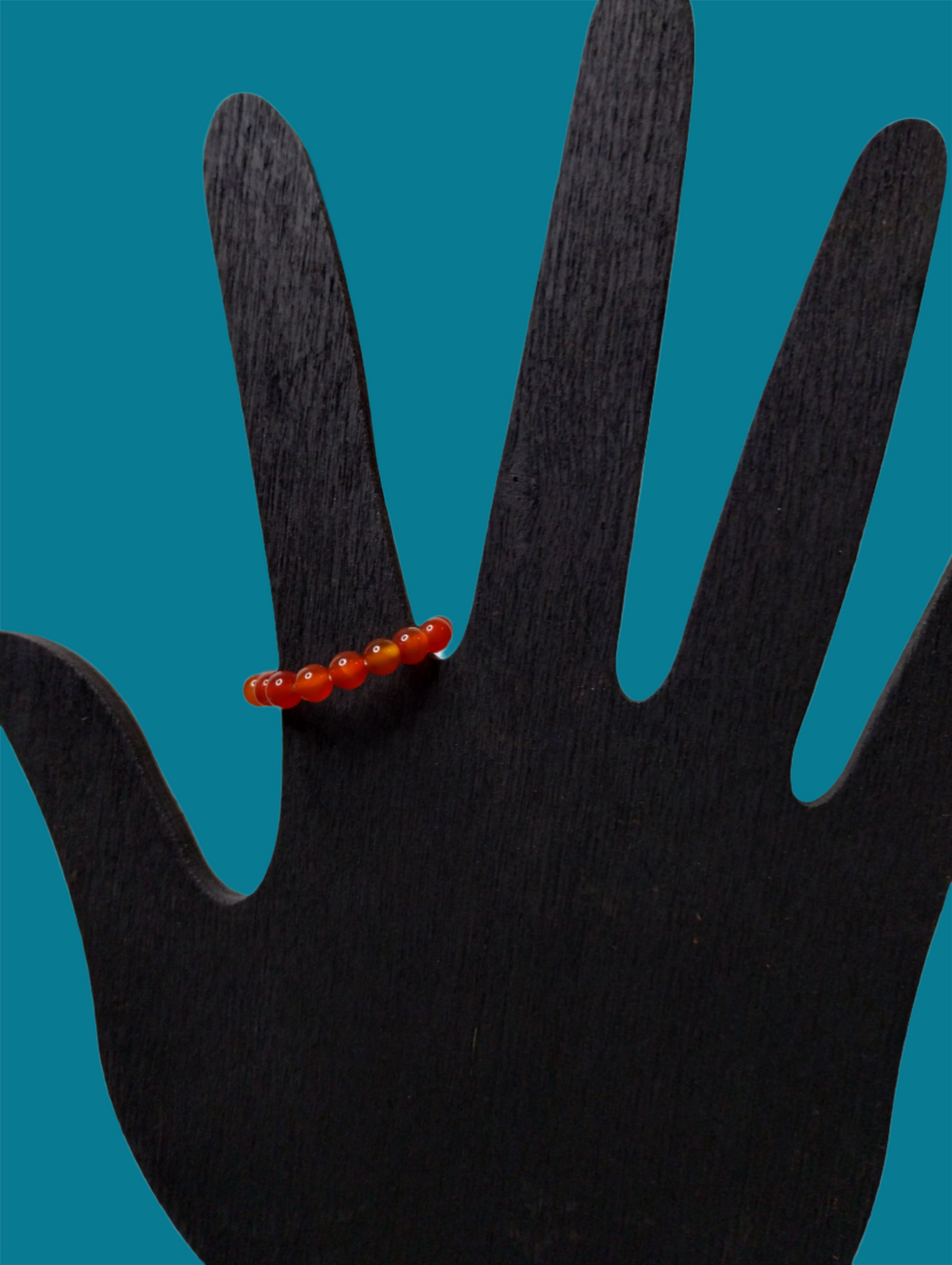 Amber Agate Stretch Ring