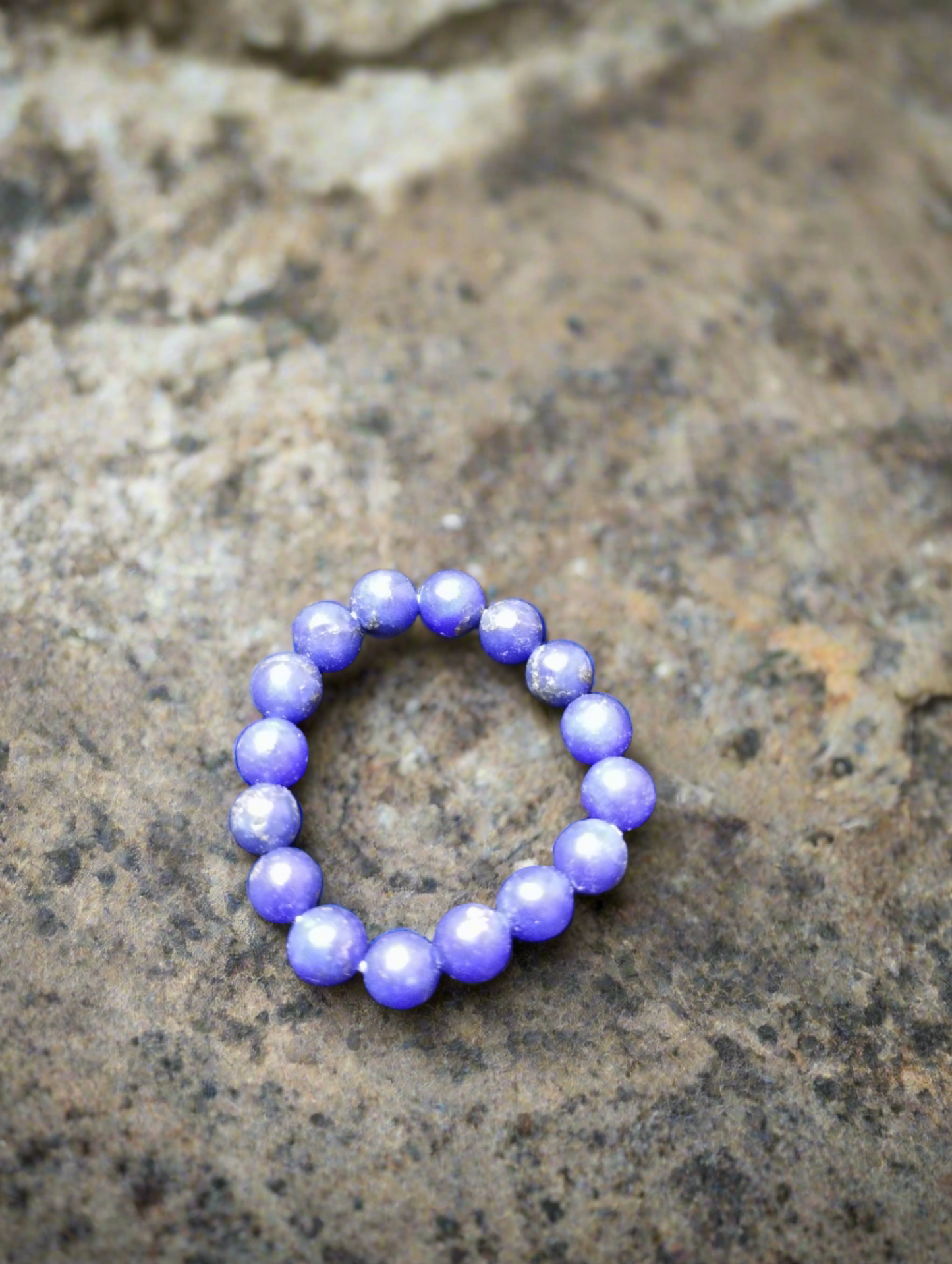 Reconstituted Blue Lapis Stretch Ring
