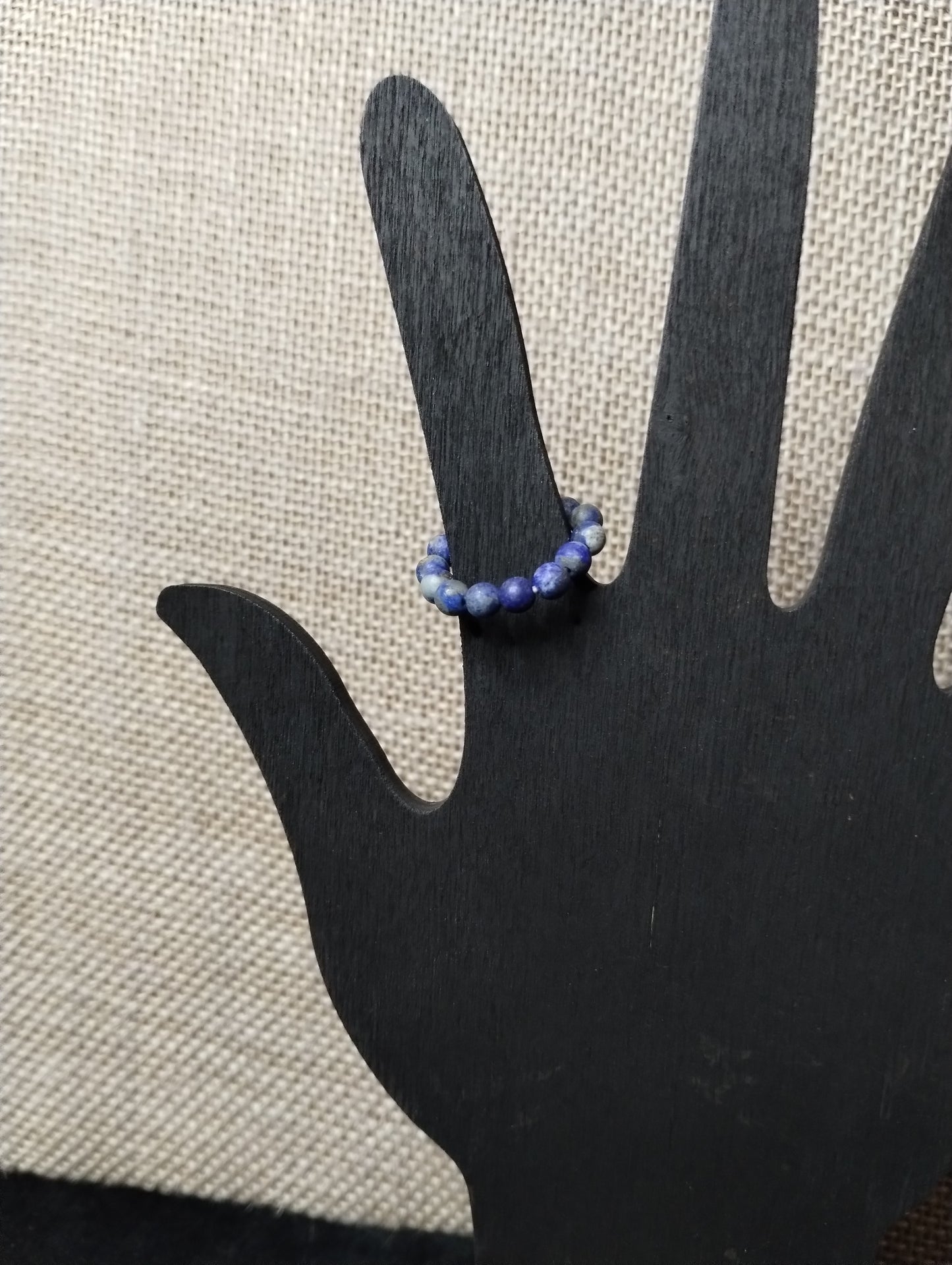 Matte Lapis Lazuli Natural Stone Stretch Ring