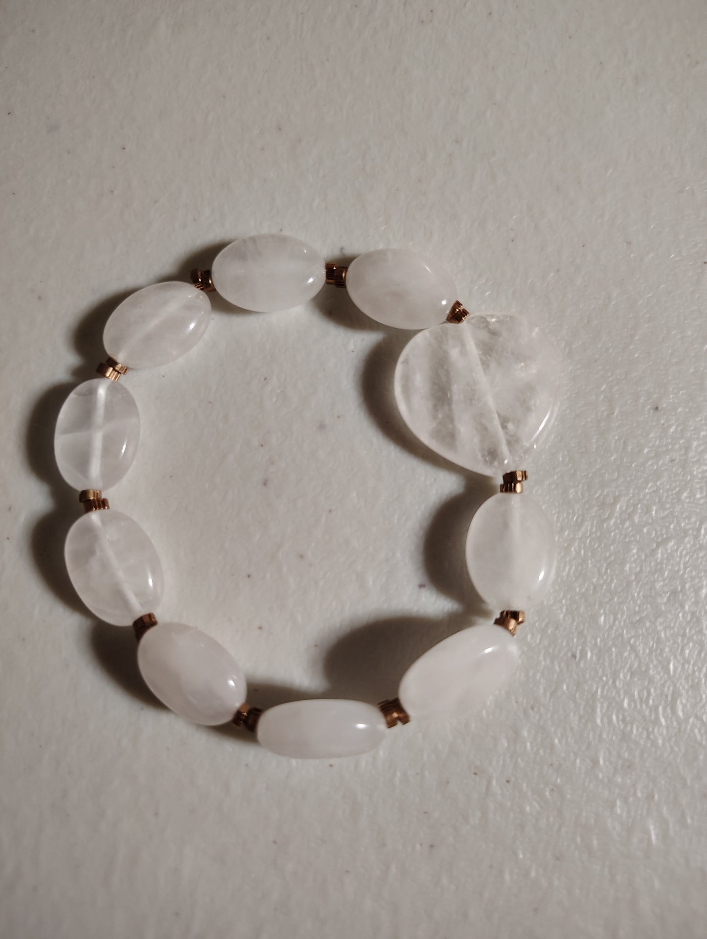 Rose Quartz and Copper Bracelet