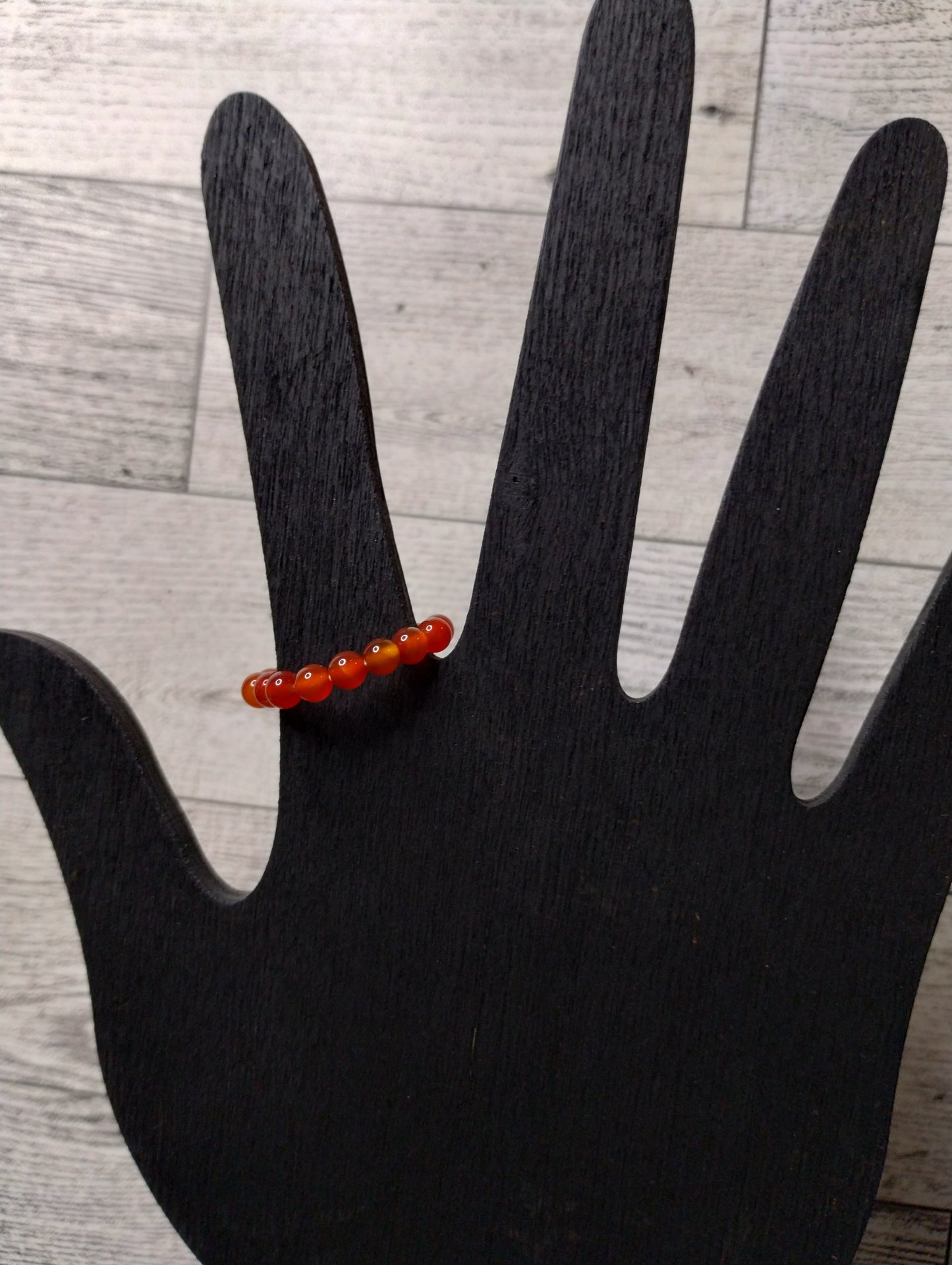 Amber Agate Stretch Ring