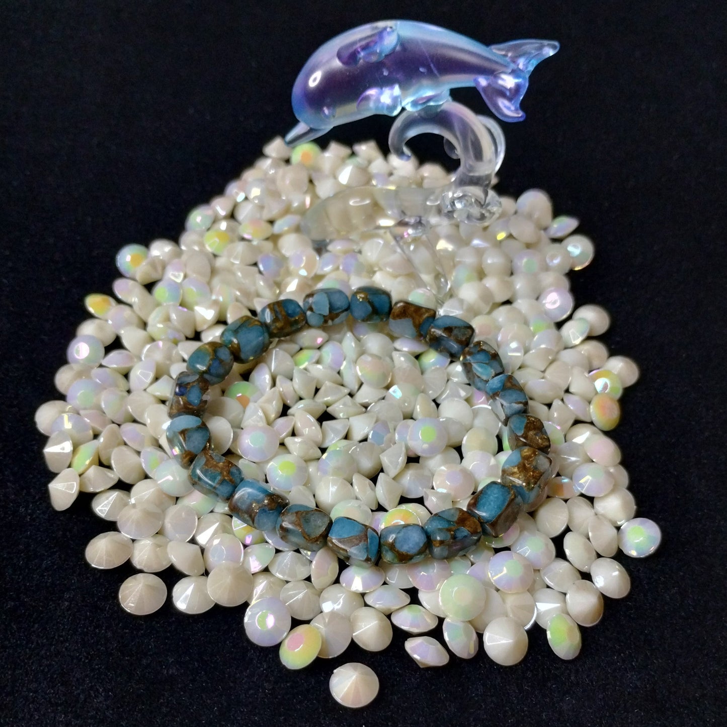 Light Blue Impression Jasper Bracelet