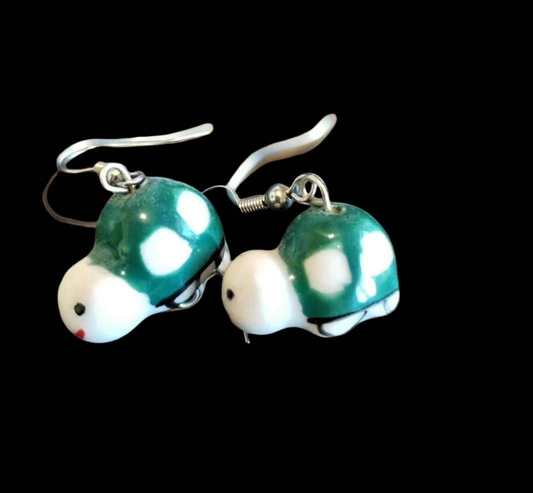 Ceramic Turtle Earrings