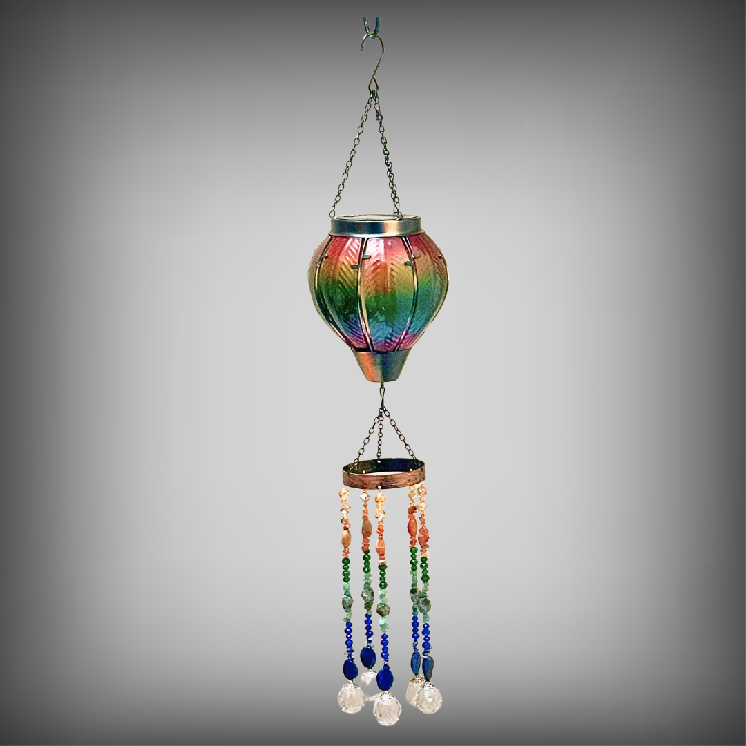 Solar Hot Air Balloon Suncatcher Mobile
