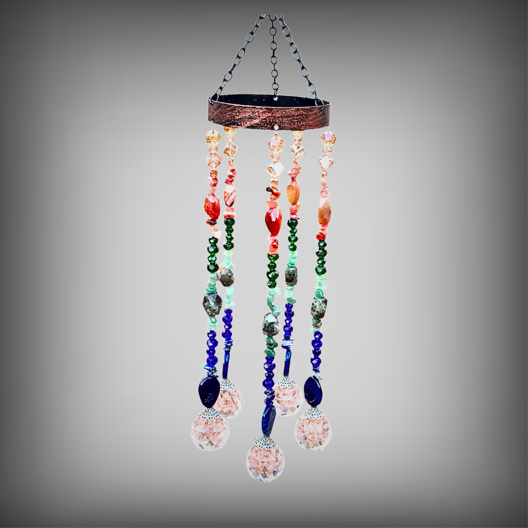 Solar Hot Air Balloon Suncatcher Mobile