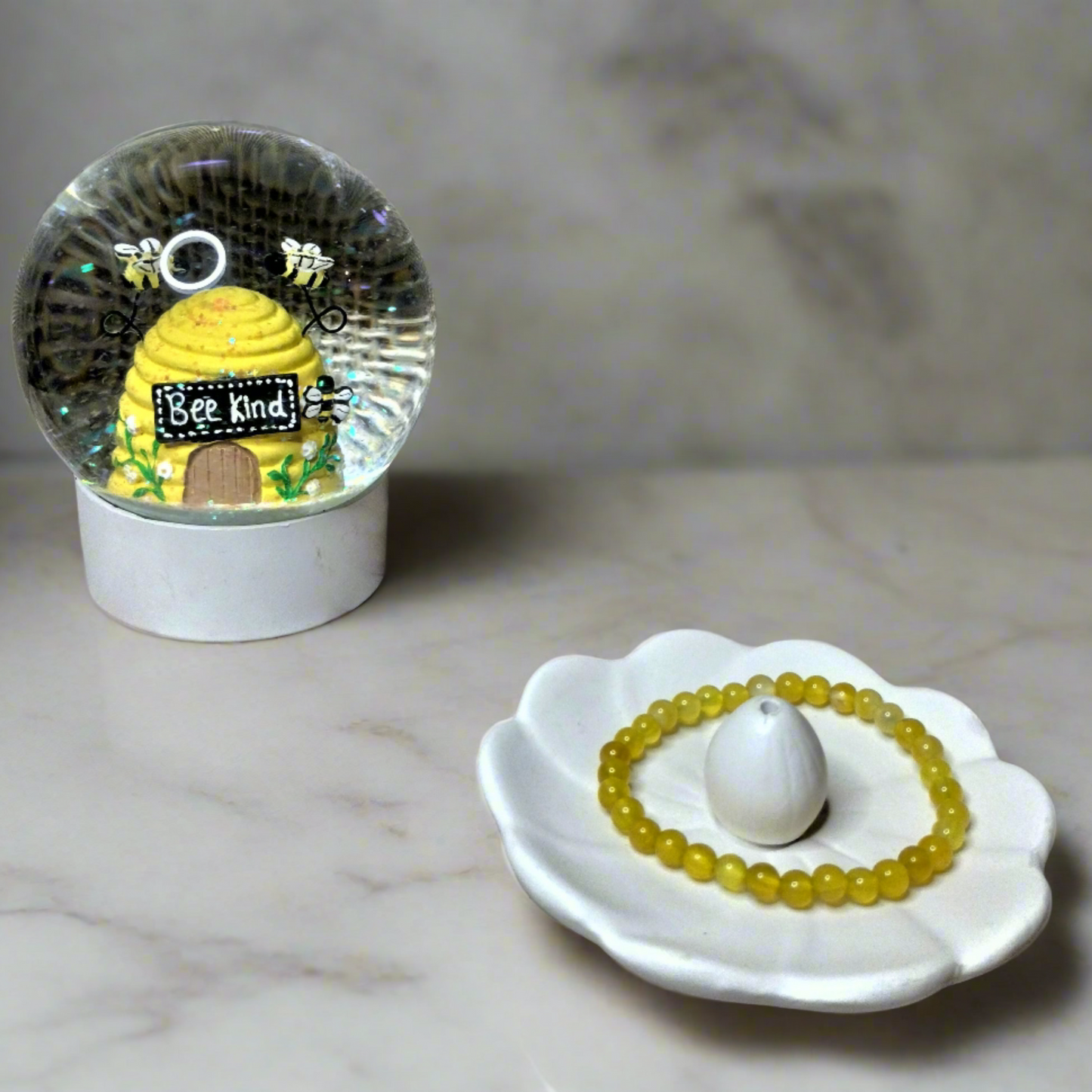 Yellow Agate Stretch Bracelet