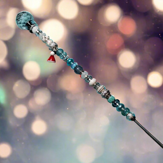 Blue and White Christmas Fairy Stick
