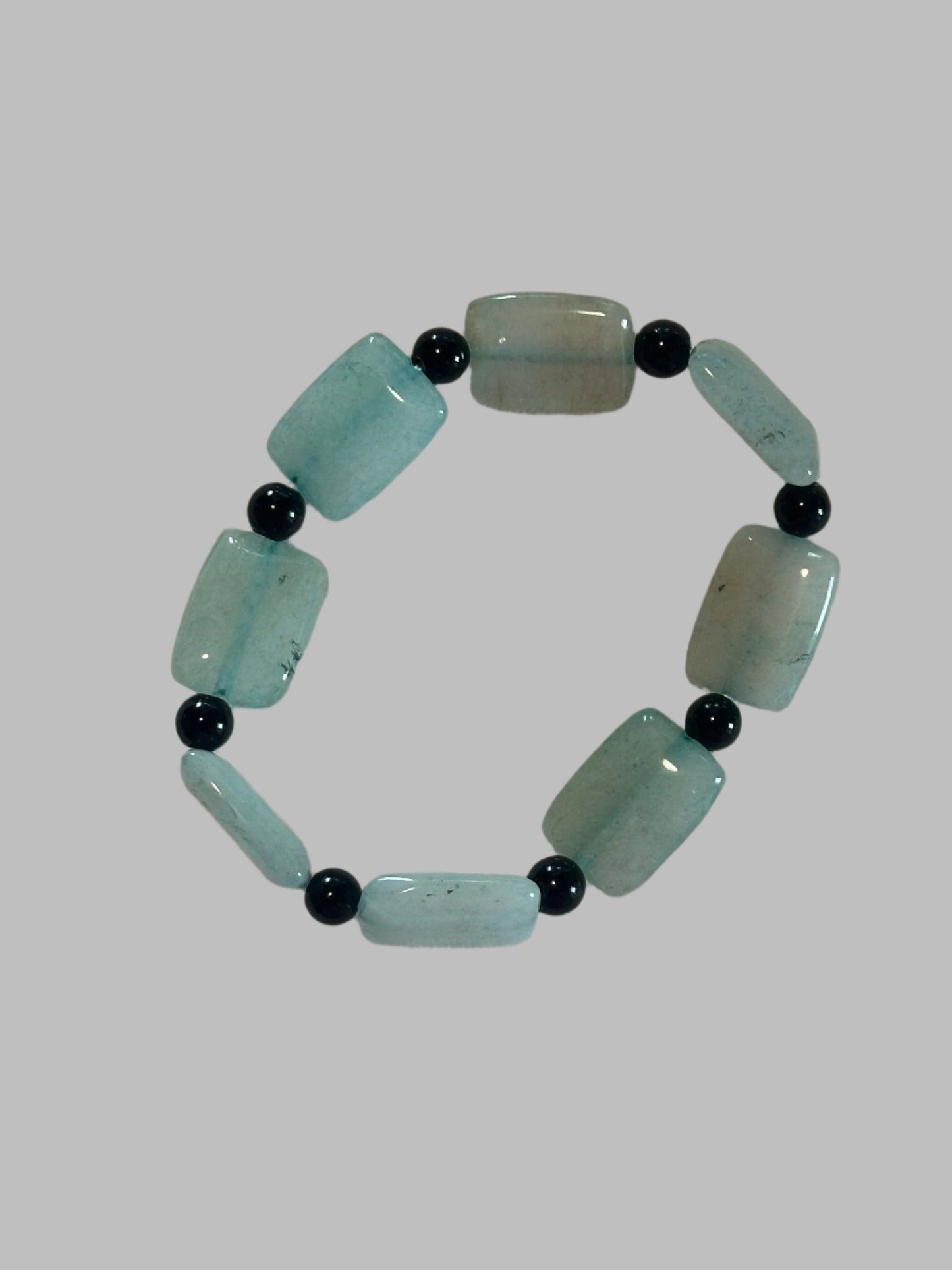 Dyed Ocean Jasper and Black Jasper Bracelet