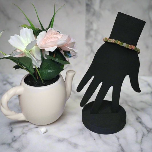 Unakite Cube Bracelet