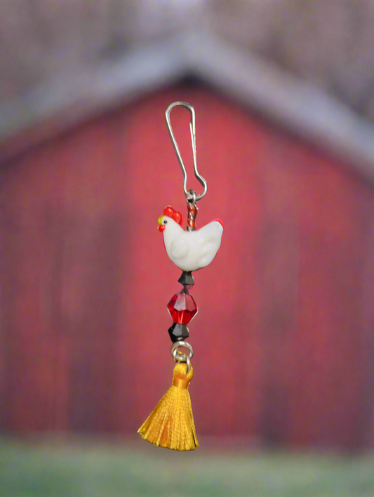 Purse/Backpack Charm With Chicken Charm
