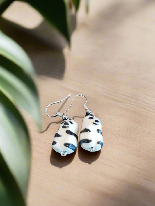 Ceramic Panda Earrings